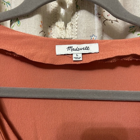 Madewell Side Button Easy Dress Burnt Orange Size Large - Picture 2 of 5